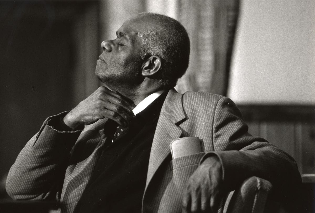 Image of John Henrik Clarke by Chester Higgins taken in 1998